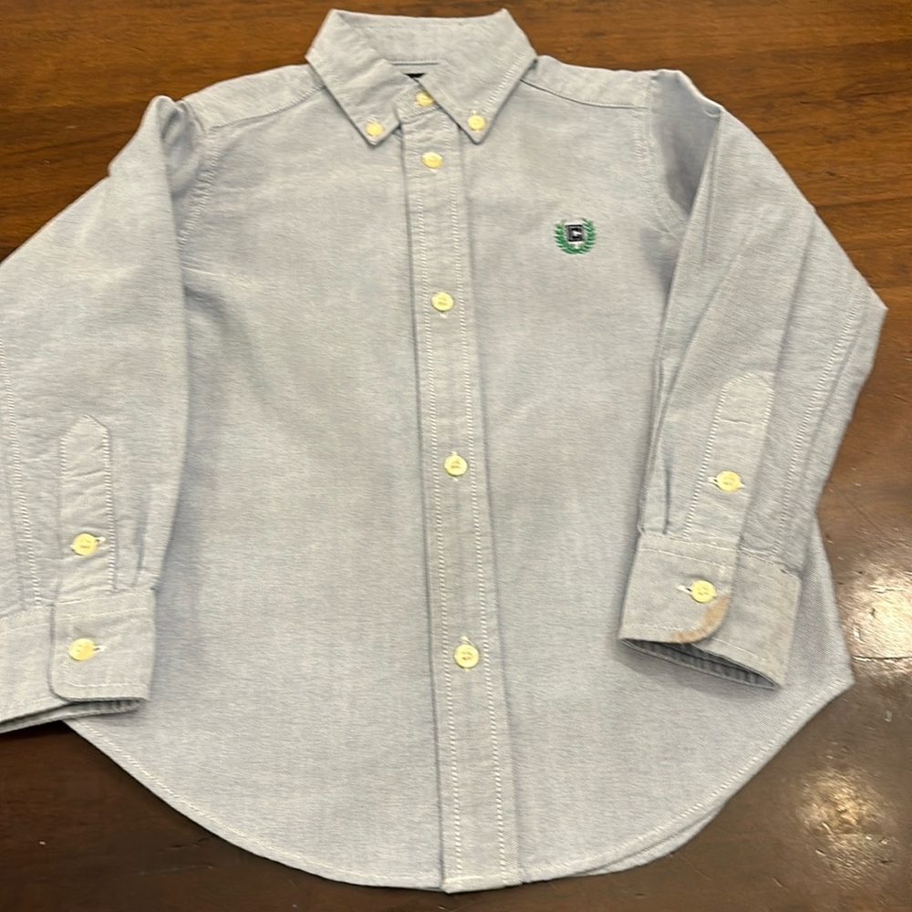 Boys Chaps 3/3T button down blue shirt